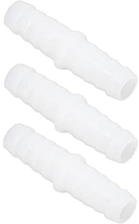 10 Stücke Kunststoff Schlauchtülle Fitting, Widerhaken Splicer Mender Joint Adapter Kunststoff Schlauchtülle Fitting Gerade Gleich Widerhaken Splicer Mender Joint Union Adapter (9-9mm durch)