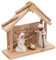 FEERIC LIGHTS & CHRISTMAS Weihnachtskrippe mit 3 Geschnitzte Krippenfiguren H 19 cm