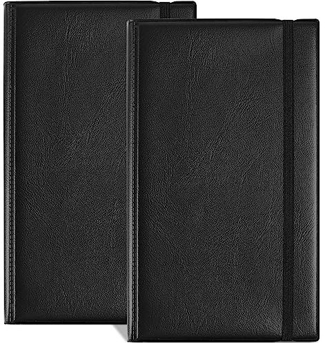 Utron 2 Pack Business Card Organizer, 180 Cards Business Cards Holder, Business Card Book, Credit Card Organizer for Men & Women, Black, Rectangular Black Book