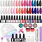 Phoenixy Gel Nail Kit, 48 Effects Gel Nail Polish Set with 48W Manicure Lamp Starter Kit Complete 8ml 16 Colours Nail Polishes Professional Salon Set