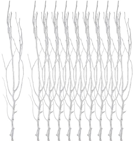 Ciieeo Weiße Zweige Für Vasen - 50 cm Lange Künstliche Äste Für Hochzeits- Und Weihnachtsdekoration Perfekt Für DIY Projekte Und Blumenarrangements