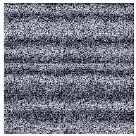 Jackfru Lot de 11 dalles de moquette autocollantes - 30 x 30 cm - 1 m² - Revêtement de sol pour chambre à coucher, cuisine, salon - Gris - 11 pièces