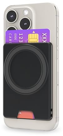 PROfezzion Portafoglio Sottile Wallet per MagSafe (2 Carte), Portacarte Magnetico Doppia Faccia per iPhone 17 16 15 14 13 12 Pro Max, Compatibile con Anello Cellulare & Supporto Auto per MagSafe