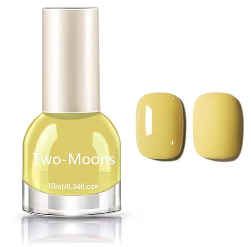 Yellow Nail Polish - Butter Yellow Nail Polish - 10ml Quick Dry Long Lasting Nail Varnish - Cream Mustard yellow Breathable Nail Art Polish For Women Girls DIY- No Need Cure