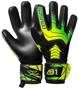 Reusch Attrakt AB1 Silver Junior Guanti da portiere traspiranti per bambini e ragazzi, adatti a tutte le condizioni atmosferiche e superfici di gioco