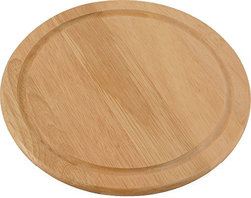 10 x Holzteller/Brotzeit Teller/Fleischteller mit Rille | Ø 22 cm (2,14 € / Stück)