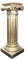 Antikes Wohndesign Blumensäule Blumenständer Barock Säule Standsäule Gold Antik