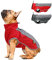 AXSPEED Hundebekleidung für Herbst und Winter, warm, gepolstert, wasserdichte Jacke (rot, L)