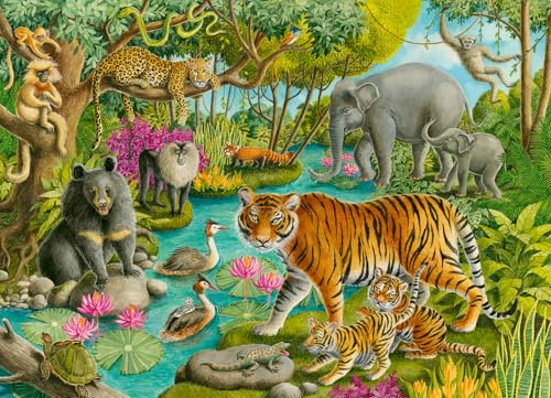 Ravensburger Animals of India 60 Piece Jigsaw Puzzle for Kids Age 4 Years Up - Educational Toys & Games for Kids