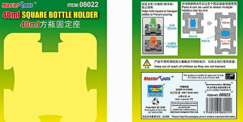 MasterTools Trumpeter 08022 - Sostegno per Colla O Colori Quadrato da 40Ml - Accessori per modellismo