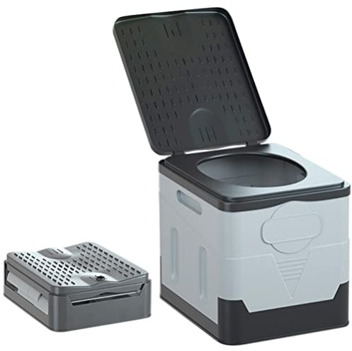 Fencelly Inodoro portátil para camping, plegable Porta Orinal para adultos, inodoro de coche, inodoro con capacidad para hasta 150 kg para camping, barco/senderismo/viajes largos/playa