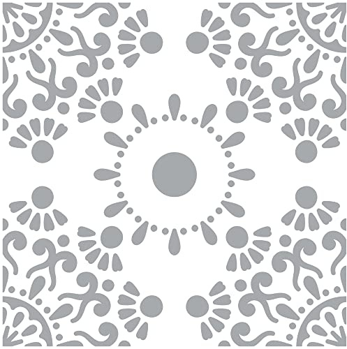 Patio Tile Reusable Stencils for 30cm, 45cm and 60cm Garden slabs, Walls, Floors & Furniture BIBURY Design (45CM X 45CM)