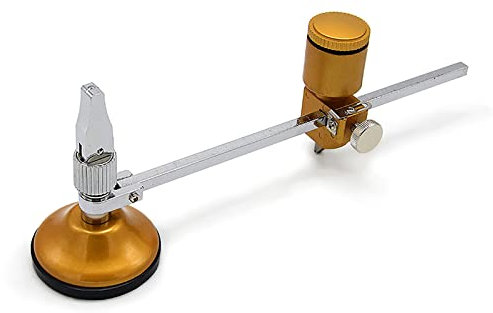 WANGCL Cortador de agujeros de vidrio 600mm Cortador de vidrio circular cortador de brújula para círculos de corte ajustable con escala de diamante cortador de vidrio conjunto de herramientas