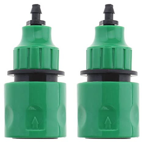 Lot de 2 adaptateurs rapides pour tuyau d'arrosage de jardin - Adaptateur unidirectionnel pour système d'irrigation de jardin de 8/11 mm, 4/7 mm