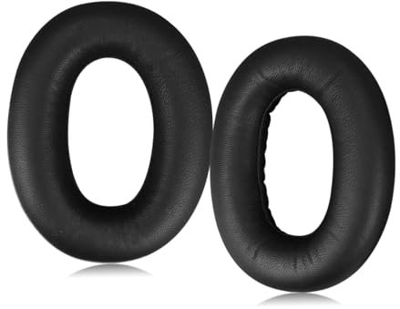 SINOWO Ersatz-Ohrpolster für Bowers & Wilkins PX7 Over-Ear-Kopfhörer (nicht passend für PX7 S2 und PX8), Ohrpolster mit Geräuschisolierung, Memory-Schaum (Schaffell, Schwarz)