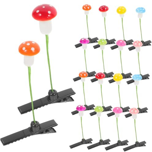 Ipetboom Accessoires Pour Cheveux Amusants 30 Petites Pinces À Cheveux En Forme De Champignon Barrettes Festives Pour Accessoires Scolaires