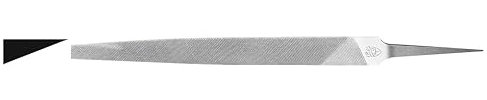 Lima plana para mecánico, diseño robusto, punta afilada, ideal para dar forma y alisar superficies en trabajos de metal y madera.