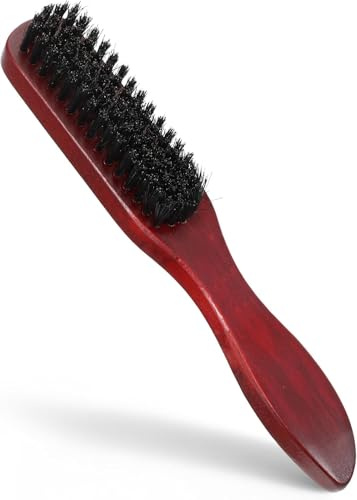 Smoothing Brush for Slick Hair, 21.5 cm Bristle Brush, Detangling & Styling Tool for Fine Short Hair, Men & Women