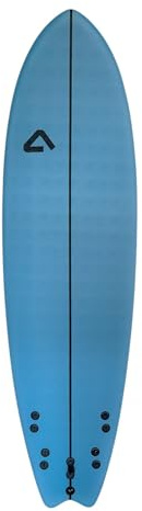 Atlantic Boards | Tabla de Surf Softboard | Whale | 5'7 x 21.5 x 2.75 - 35L | Resina Epoxi | Sistema FCS: 5 Quillas Rídidas - Azul