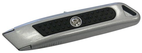Ironside 127122 - Coltello automatico per tappeti, in metallo, con lama trapezoidale, TÜV