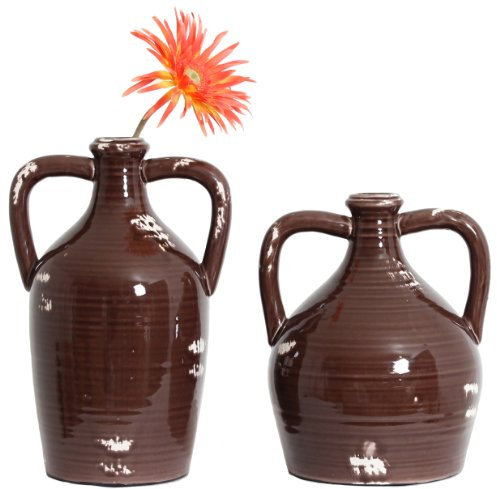 Brubaker - Ánfora de cerámica (33 x 25,5 x 20 cm)