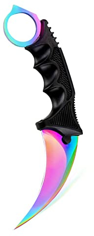 TOPOINT Karambit Knife, Stainless Steel Fixed Blade with Sheath and Cord Knife CS-GO for Hunting Camping and Field Survival