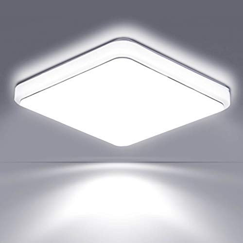 Trintion LED Ceiling Light, 36W Square Bathroom Lights, 38cmx38cm, 6000K, White, for Bedroom, Living Room, Kitchen, Corridor, Office