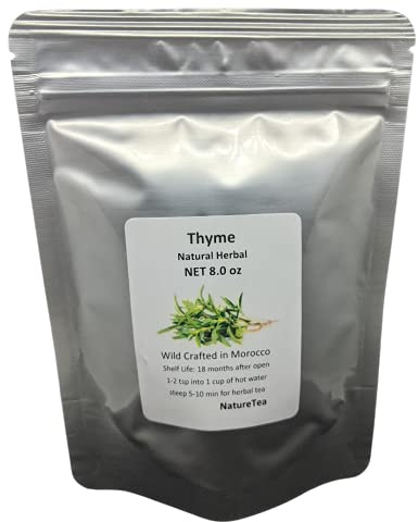 Nature Tea Thyme Leaf Tea - Thymus vulgaris Loose Leaf (4oz)