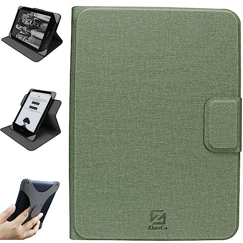 ZhaoCo Universal Abnehmbare Hülle für 6'' New Kindle 2024/2022, Kobo Nia/Clara 2E / Clara HD, Leichte Schutzhülle mit Mehreren Betrachtungswinkeln - Grün
