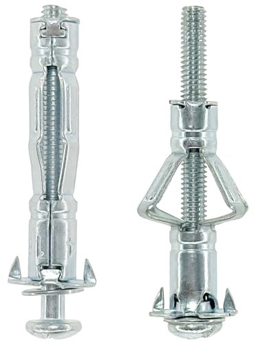 50 PCS Metal Drywall Expansion Bolts Screws Plasterboard Fixings Hollow Wall Anchors