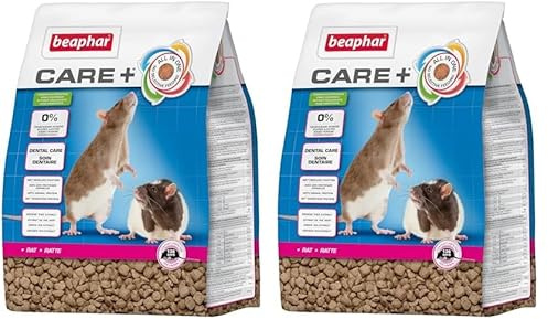 Beaphar – Care+ – Alimentation Super Premium extrudée pour Rat – Extrait de thé Vert – Proteines animales – Haute digestibilité – Participe à l’Usure Naturelle de Dents – sans sucres ajoutés – 1,5kg