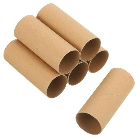 sourcing map 6 Pack Cardboard Tubes for Crafts, Toilet Paper Rolls Corrugated Cardboard Roll for Painting, Drawing, Art Supplies, DIY Projects, 3.94x1.58 Inches,Brown