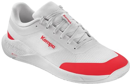 Kempa Kourtfly Two, Zapatillas de Balonmano Hombre, Blanco/Rojo, 42.5 EU