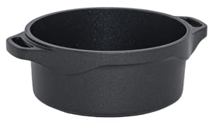 Aeternum, Gli Speciali Black Pearl Plus +, Mini Casseruola, Diametro 12 cm, Non adatta all'Induzione, Adatta al forno, Alluminio, Nero