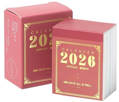 Small Calendar 2026-365-Day Tear-Off Organizer - 2026 Daily Calendar Mini Planner - for Planning Schedule Appointment Home Office School Travel Student Teacher Christmas