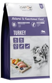Custom Diet - Pienso Turkey 10 kg – Pienso Completo para Perros Adultos con Pavo Premium, Digestión Suave, Salud Intestinal & Pelaje Brillante