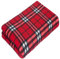 Cotton Arts SOFT FLEECE BLANKETS LARGE EXTRA WARM TARTAN SOFA BED CHECK THROW 150cm X 200cm (Checker Red)