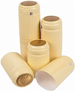 Capsules Thermorétractables pour Bouteilles de Vin - Décoration et Protection du Bouchon (Blanc - 100 pcs)