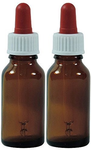 Viva-Haushaltswaren 2 bruna apotekarflaskor i glas, brun, 20 ml