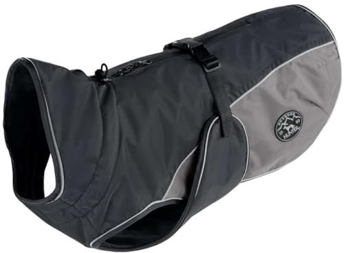 HUNTER Hundemantel UPPSALA COZY, Farbe: anthrazit/grau, wasser- und windabweisend, wärmendes Innenfutter, reflektierend, optimaler Komfort, waschbar bei 30 °C, für kalte Tage, Größe: 25
