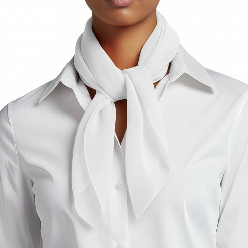 Basic Sense Square Chiffon Scarf for Women, Bandana Neck Scarf Neck Tie | 68 x 68cm (27 x 27in) plain sheer scarves. Fine lightweight chiffon that drapes, not a stiff weave. Neck tie or headscarf