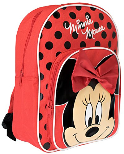 Disney Girls Minnie Mouse Backpack with Bow Multicoloured