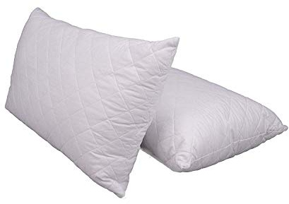 Arlinens - Cuscini trapuntati con imbottitura in fibra cava, misura standard, anallergici, confezione da 2 e 4 cuscini, 2 pezzi