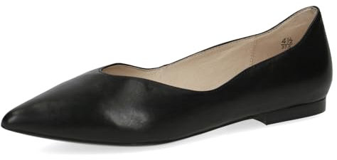 CAPRICE Damen Ballerinas aus Leder Spitz, Schwarz (Black Nappa), 38.5 EU