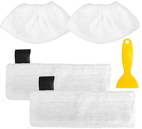 YPLonon Paños de Microfibra Juego de 4 Paños y Almohadillas de Microfibra de Repuesto para Limpiador de Vapor Karcher EasyFix SC1 SC2 SC3 SC4 SC5 Boquilla de Suelo
