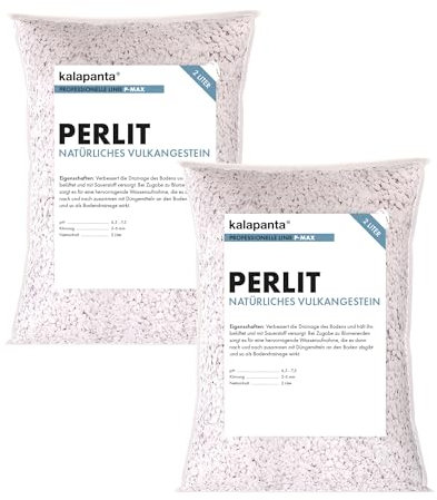Kalapanta - Perlite volcanique Naturelle expansée pour Le Jardinage et Plantes d'intérieur (Emballage Double, 2 pièces)