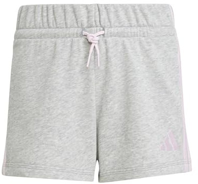 adidas Mädchen Essentials Shorts, medium Grey Heather/Clear pink, 11-12 Years