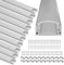 Ansobea LED Aluminium Profil 10 x 1m, 10-Pack U-Form LED-Kanäle mit Weiß Milchige Abdeckung, Endkappen, und Montagematerial LED Profil Schiene für LED Unterbauleuchte LED Leiste LED Strip