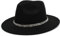 VASANA Universeller Filz-Fedora-Hut mit breiter Krempe, Schlapphut mit Kettenschnalle, Panama-Fedora-Hüte, Jazz-Show-Kostüm, Zubehör für Performance, Party, Halloween, Cosplay (schwarz)