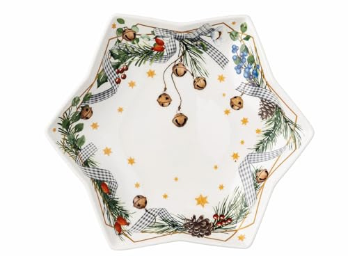 HUTSCHENREUTHER Canti di Natale Coppa Ciotola a Stella 24cm Porcellana